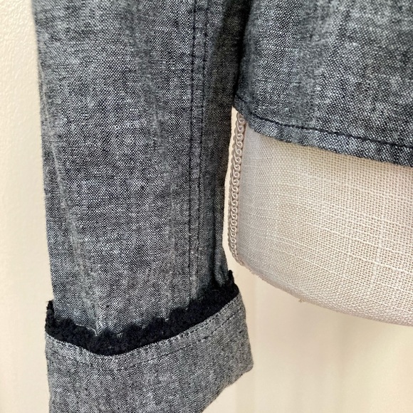 Vintage Free People Victorian Ruffle Back Jacket, Sz Medium, Charcoal Gray, RARE - Picture 7 of 14